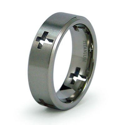 Cross wedding bands