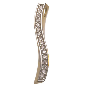 Classy Curved Cubic Zirconia Charm