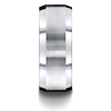 9mm Satin Beveled Comfort-Fit Argentium Silver Men's Wedding Band thumb 1
